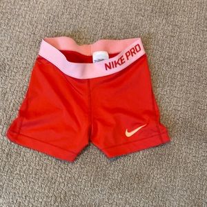 Nike Pro spandex red shorts size S
